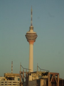 Peak out the lounge window... and what do I see? KL Tower!