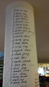 Amsterdam Library Pillar Poetry