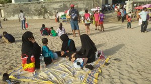 Family enjoying the sun...