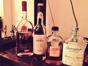 Forty Creek, Oban, Nikka, Sheringham (Photo courtesy @Shrutis)