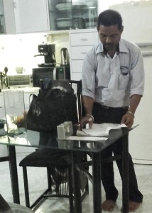 "Madame please sign to confirm I taught you how to use your microwave"